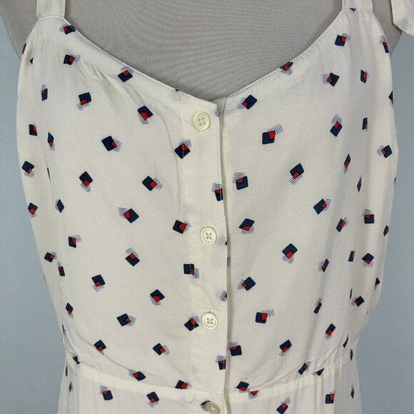 NWT Gap Button Front Shirt Dress Tie-Shoulder Pockets Sz 14 Summer Casual Resort - Picture 4 of 12